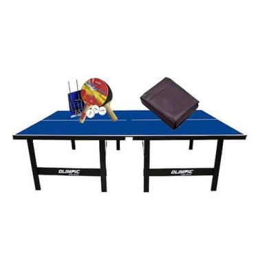 Imagem de MESA PING PONG MDP 15mm Olimpic 1013 + KIT Completo 5030 + Capa