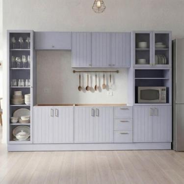 Imagem de Cozinha Modulada 7 Peças sem Tampo com Cristaleira Marselha CabeCasa M