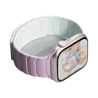 Imagem de Pulseira Ultra Magnética De Silicone Para Apple Watch Série 9 8 7 6 SE