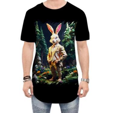 Imagem de Camiseta Longline Do Coelhinho da Páscoa Polígonos 4 - Kasubeck Store,
