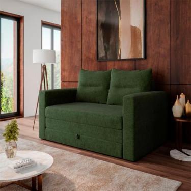 Imagem de Sofá Cama 2 Lugares casal 1,50 mts Bouclê Luma Matrix, CHENILE VERDE