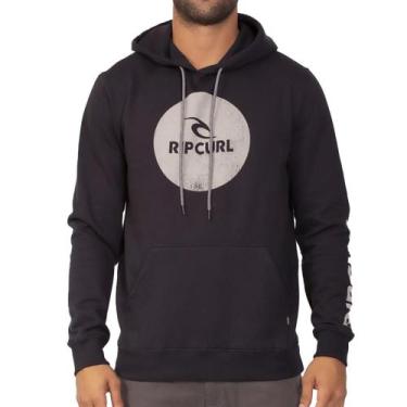 Imagem de Moletom Rip Curl Canguru Corp Icon And Brand WT23 Preto, Preto, P
