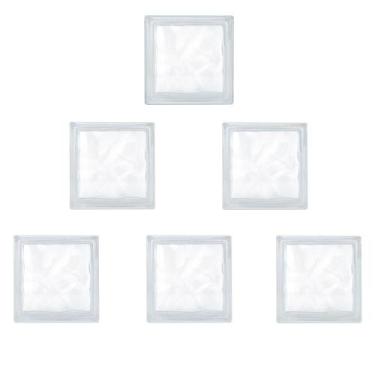 Imagem de Tijolo de Vidro Modaza Cloudy 19 x 19 x 8 cm - 6 Unidades