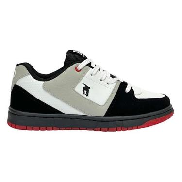 Imagem de Tênis Redikal Skate Masculino RKT508 Branco/Preto/Cinza, Branco, Preto