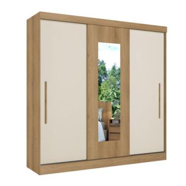 Imagem de Roupeiro Vision 3 Pts Deslizantes Flex  Thb, CAPUCCINO/CACAU/OFF WHITE
