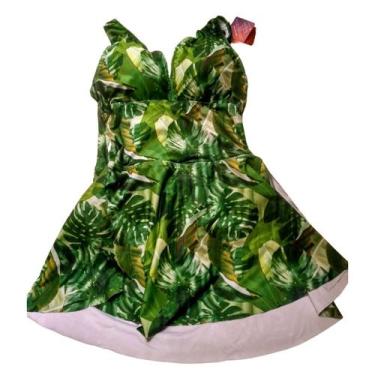 Imagem de Maiô Plus Size com Saia Super Charme Tendência - HUGULÊ, Estampa 5, P