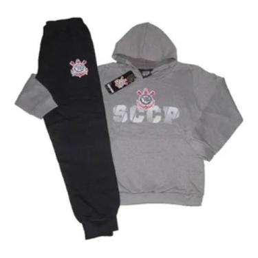 Imagem de Conjunto Agasalho Moletom Blusa De Frio Infantil Futebol - Geral, Cori