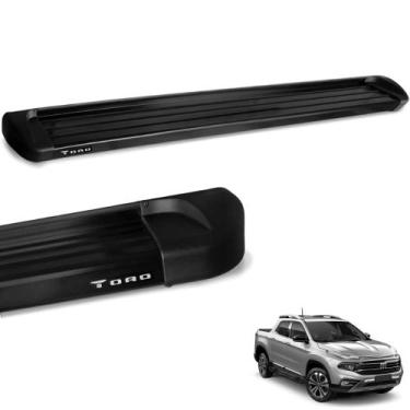 Imagem de Estribo Lateral Fiat Toro 2016 a 2026 Aluminio Preto Track