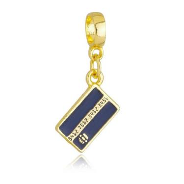 Imagem de Berloque Cartão Banhado a Ouro 18k - Work Semijoias