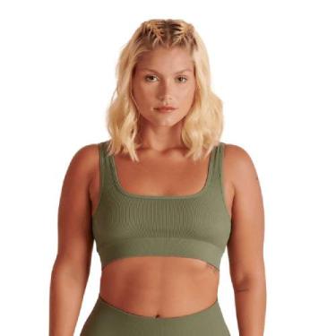 Imagem de Top Lupo Canelado Basic Seamless - Verde, Verde escuro, GG