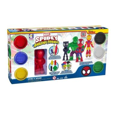 Imagem de Kit Massinha e Acessórios Spidey e Amigos Cotiplás 2700