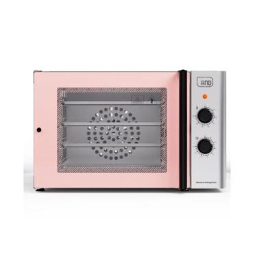 Imagem de Forno Elétrico Turbo 4 Esteiras And Aço Rosa Profissional, 220V