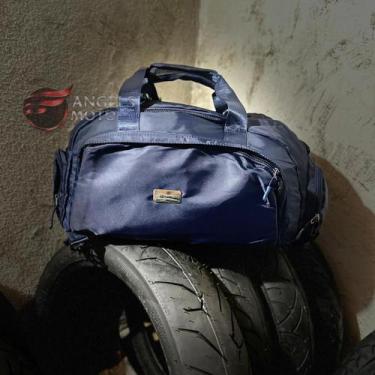 Imagem de Bolsa Mochila Resistente Água Azul 25L - Angels Moto