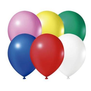 Imagem de BALÃO LISO REDONDO - JOY Nº 6,5 - SORTIDOS  - Pacote com 50 unidades -