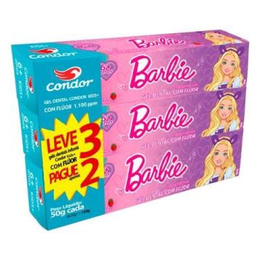 Imagem de Gel Dental Infantil Condor Barbie 50g - Leve 3 Pague 2