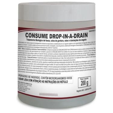 Imagem de Detergente para Tubulações Drop-in-a-drain em Pó Dissolve Resíduos Neutralizador de Odores 200g Spartan
