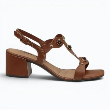Imagem de Sandália Dakota Salto Bloco Feminina Y9581-01 Cor:CarameloTamanho:36, 