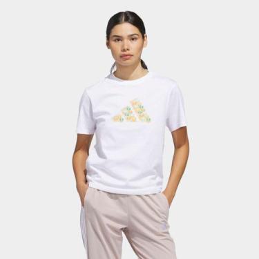 Imagem de Camiseta Adidas Destiadi Feminina, Branco, GG