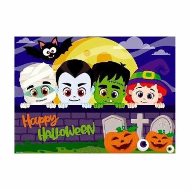 Imagem de Painel Halloween Monstrinhos Cute Decoração Dia das Bruxas - Piffer