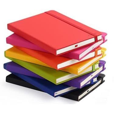 Imagem de kit Com 50 Cadernetas Costuradas Estilo Moleskine Com Pauta/Desconto e
