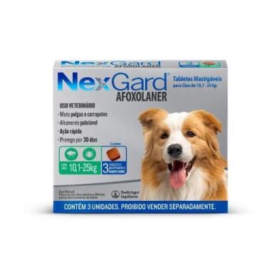 Imagem de NEXGARD G 10 a 25kg 3,00G C/3 - Boehringer
