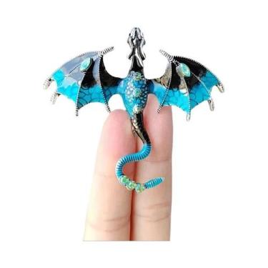 Imagem de Broche Unissex De Dragão Com Strass, Joia De Moda Para Homens E Mulher