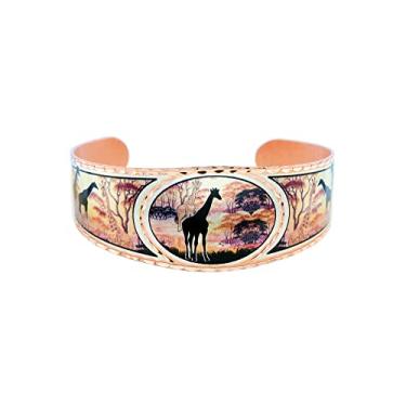 Imagem de FRONT LINE JEWELRY Pulseiras nativas americanas de punho aberto feitas de cobre sólido 99,9% puro com uma caixa de presente; mostre designs cativantes de animais/frida/sasquatch/caveira mais, 6.5