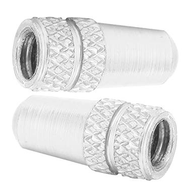 Imagem de 01 02 015 Presta tampas de válvula, resistente ao desgaste e confiável, tampas de poeira resistentes para bicicletas de uso geral para uso profissional para mountain bikes (prata)