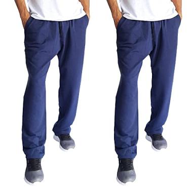Imagem de Kit 02 Calças Masculina Moletom (GG, AZUL C/AZUL)