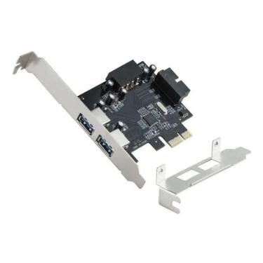 Imagem de Placa Pci-E 2 Portas Usb 3.0 + 19 Pinos Painel Front 3.0