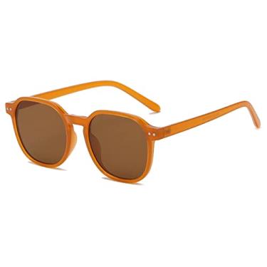 Imagem de Retro Round Sunglasses Women Fashion Orange Sun Glasses Men Driving Eyewear Ladies Vintage Shades zonnebril dames,C4 orange,china