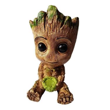 Imagem de Kit Baby Groot Vaso Ou Porta Objetos -15 Cm Marvel 5 Modelos