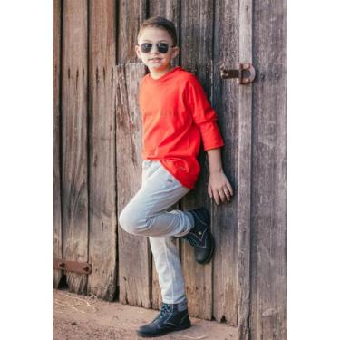 Imagem de Conjunto Infantil Masculino Inverno  Gan-K Calça + Blusa Cor:Vermelho-
