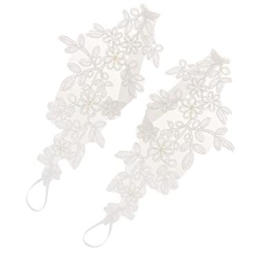 Imagem de Generic Sapatos de casamento renda nupcial tornozeleira descalço sandália corrente para pés joia branca