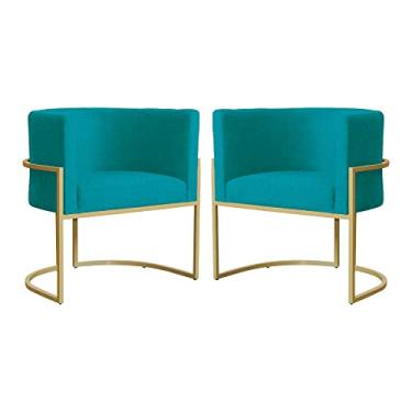 Imagem de Kit 02 Poltronas Luana Para Sala Suede Cores - DS Estofados