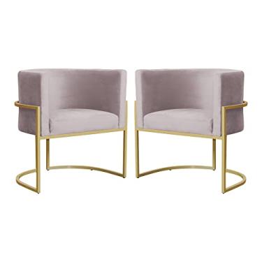 Imagem de Kit 02 Poltronas Luana Para Escritório Veludo Cores - DS Estofados