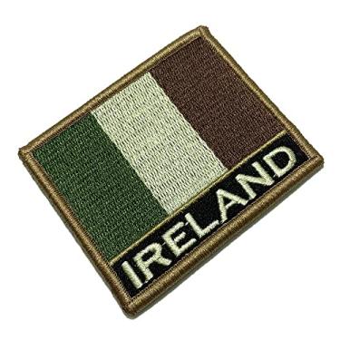 Imagem de BP0059NV03 Bandeira Irlanda Patch Bordado Fecho Contato