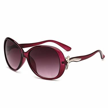Imagem de Óculos de Sol Feminino Sombra Vintage Retro Óculos de Sol Designer Hombre Óculos de Sol Feminino UV400,C5 Escuro Roxo,Z