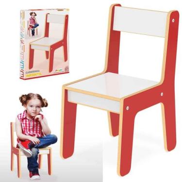 Imagem de Cadeira Infantil Em Madeira Mdf 3 Opções Cores Cadeirinha Para Mesinha