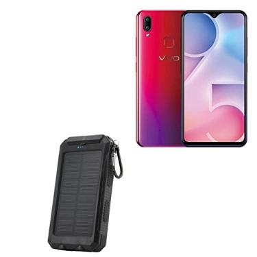 Imagem de BoxWave Power Bank compatível com vivo Y95 (Power Bank by BoxWave) - Solar Rejuva PowerPack (10000mAh), energia solar reserva 10000mAh para vivo Y95 - Jet Black