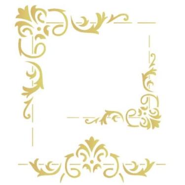 Imagem de Stencil de Acetato para Pintura OPA Simples 20 x 25 cm - 2054 Cantoneira Folha