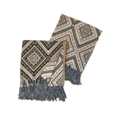 Imagem de Xale Manta Para Sofá E Poltrona Luxo 2 Lugares Agra Marrom