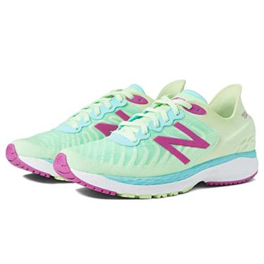 Imagem de New Balance Tênis de corrida infantil Fresh Foam 860 V11, Vibrante Spring Glo/Magenta Pop, 10.5 Wide Little Kid