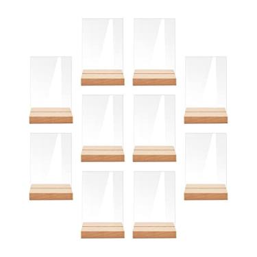 Imagem de simhoa 10 Peças Cartões de Lugar Acrílico Cartão de Mesa de Lugares de Placas de Comida para Recepção de Festas, retângulo