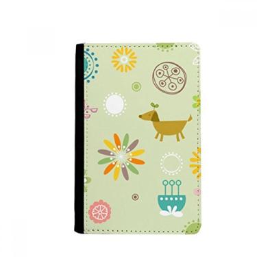 Imagem de Porta-passaporte com estampa de flores de cachorro estilo fresco, capa para cartão, Multicolorido.