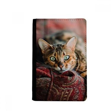 Imagem de Animal olho verde gato fotografia passaporte titular notecase burse carteira capa cartão bolsa, Multicolor