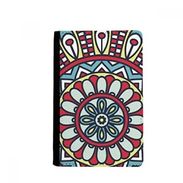 Imagem de Impressão Repeat Pano Vermelho Azul Colorido Arte Passaporte Porta Notecase Burse Carteira Bolsa Cartão, Multicolor