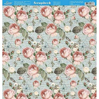 Imagem de Página para Scrapbook Dupla Face Litoarte 30,5 x 30,5 cm - Modelo SD-726 Shabby Chic Estampas de Rosas e Rendas