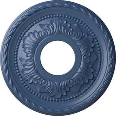 Imagem de Medalhão de teto Ekena Millwork CM12PMAMF Palmetto, 12 1/8"OD x 3 1/2" ID x 1" P (serve em toldos até 4 7/8"), pintado à mão Americana