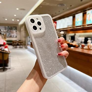 Imagem de Capa de acrílico brilhante de luxo para iphone xs max x xr candy color transparente pc tpu capa de armadura híbrida para iphone 11 12 13 pro max, transparente, para iphone 13